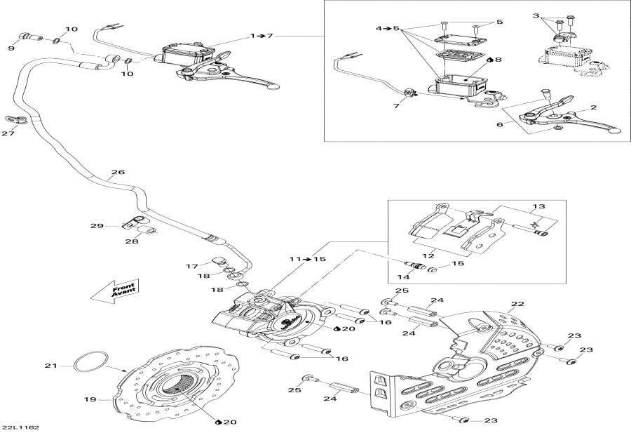 Snow mobile lynx  - Hydraulic Brakes