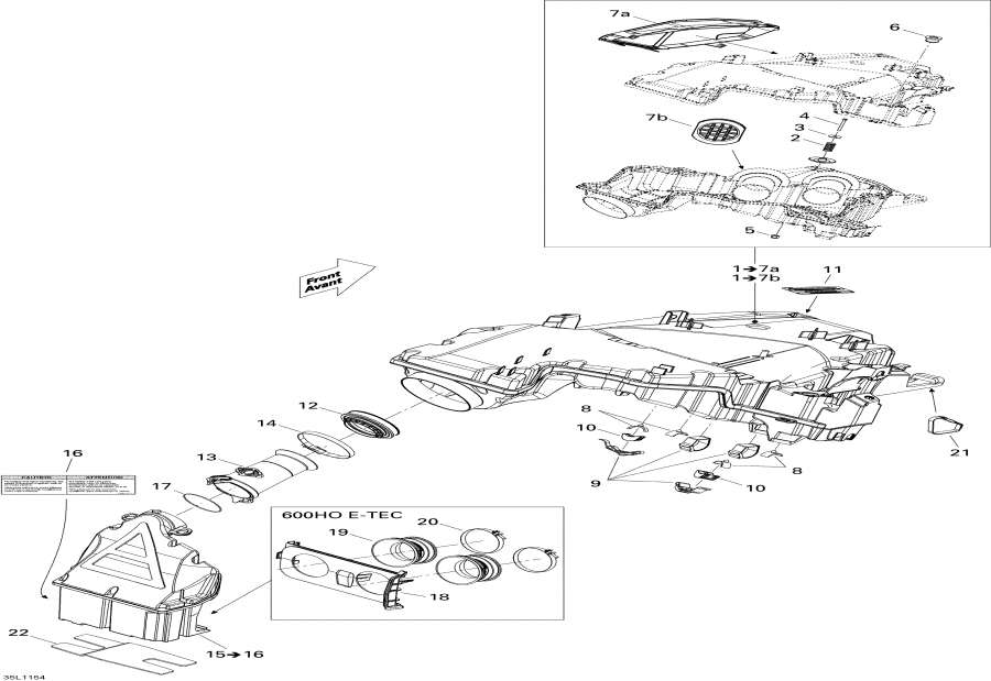 Snow mobile Lynx  - Air   System - Air Intake System