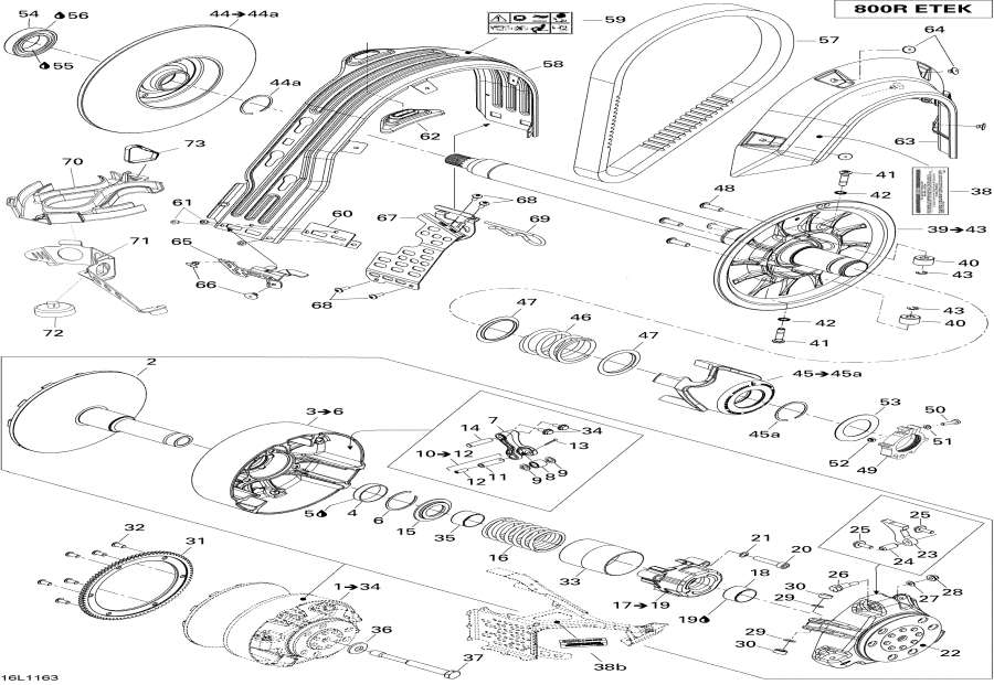 Snow mobile Lynx  - Pulley System