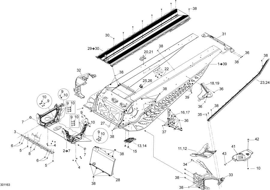 Snow mobile Lynx  - Frame / 