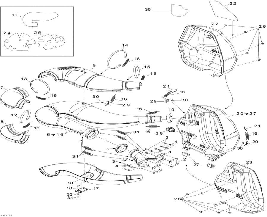 Snowmobile   -   / Exhaust System