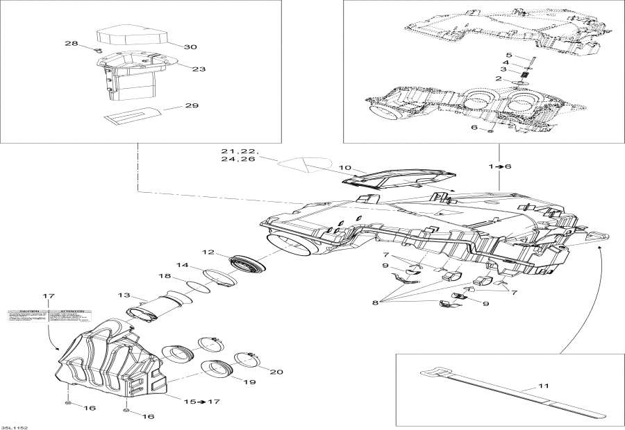 Snowmobiles lynx  - Air Intake System - Air   System