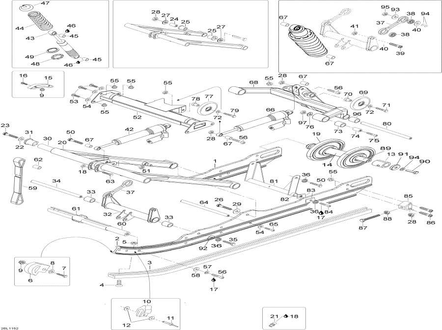 Snow mobile Lynx  - Rear Suspension