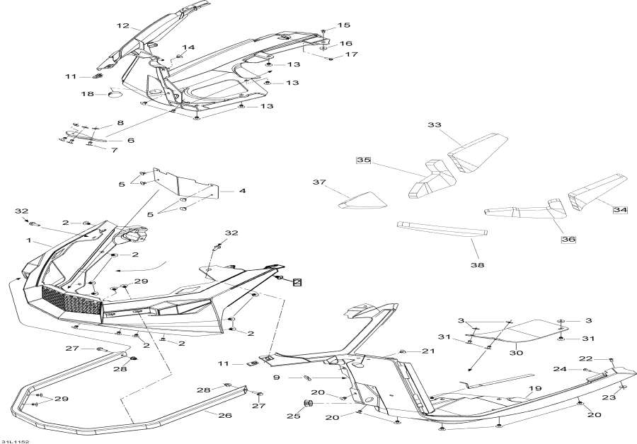 Snow mobile   -   - Bottom Pan