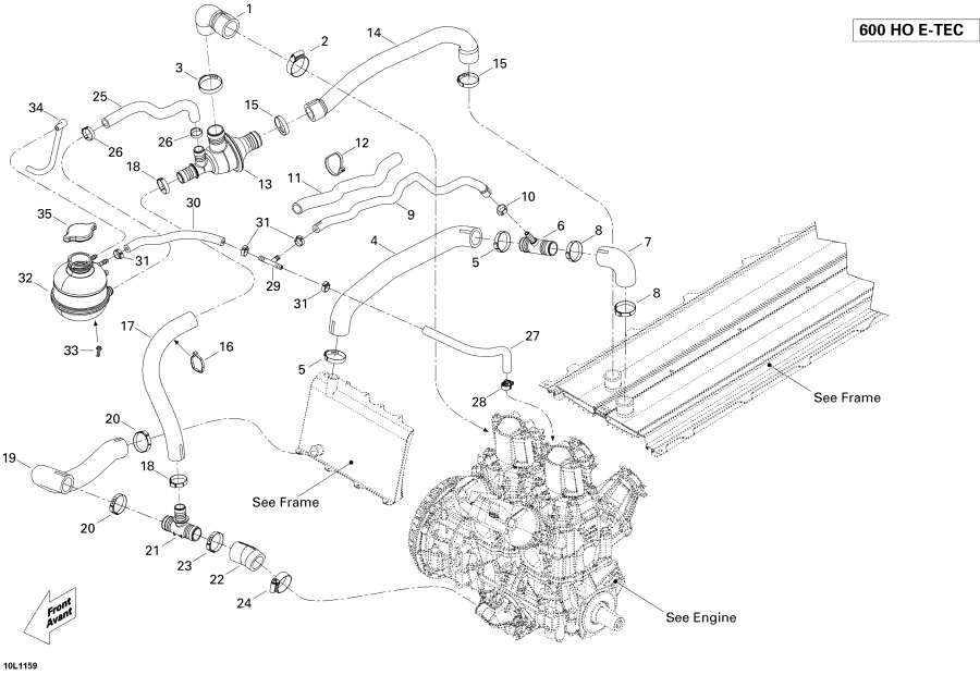  lynx  - Cooling System , 600ho E-tec /  System , 600ho E-tec