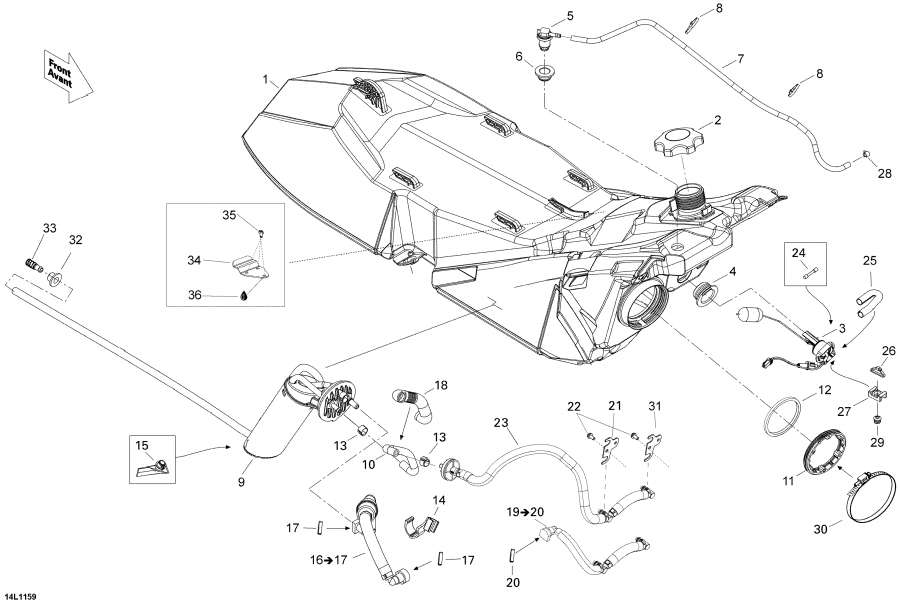 Snowmobile lynx  - Fuel System /  