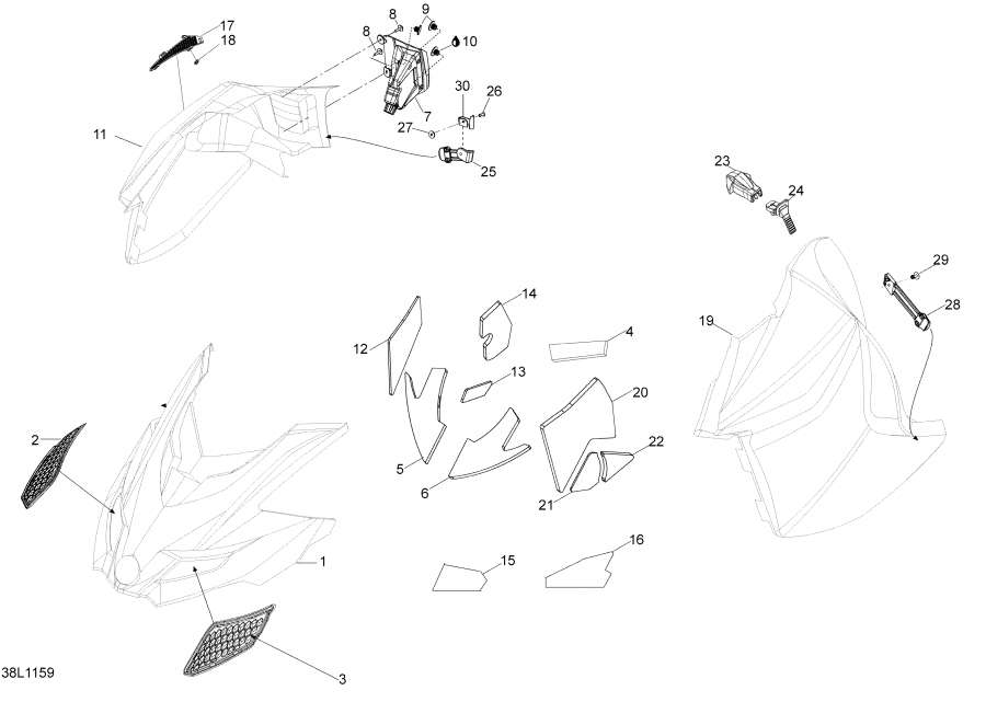 Snowmobiles lynx  - Hood - Hood