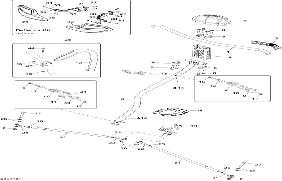 Snow mobile Lynx  - Steering System