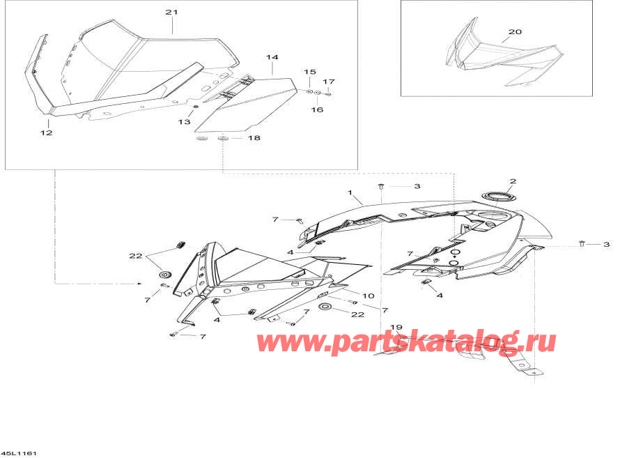 Snow mobile Lynx  -    Console / Windshield And Console