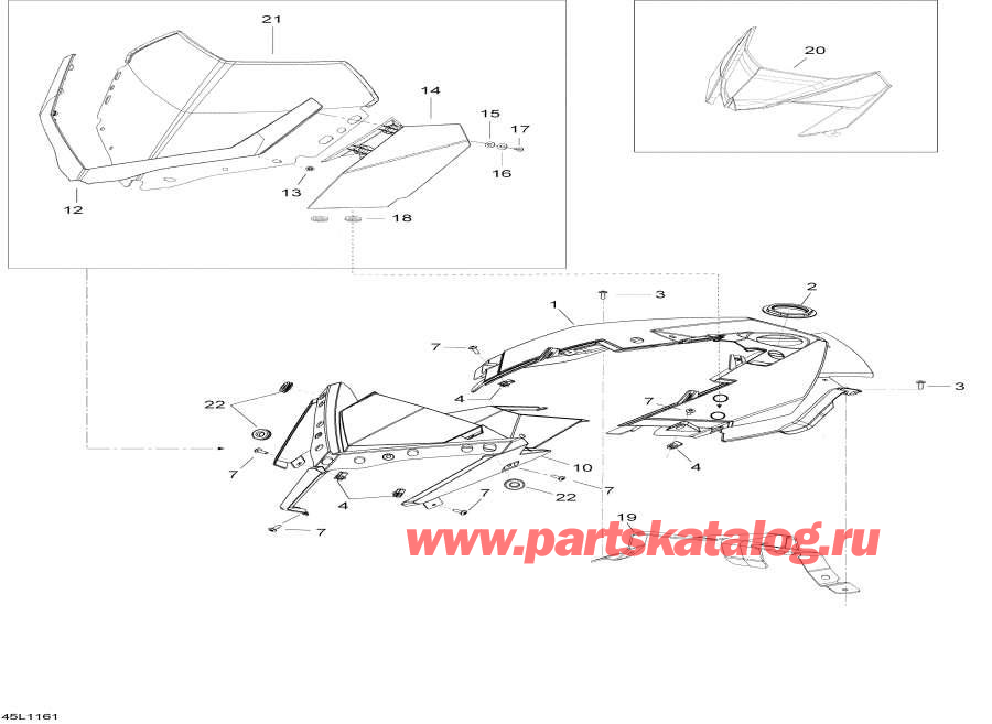 Snow mobile lynx  - Windshield And Console /    Console