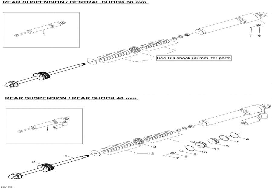 Snowmobile Lynx  - Take Apart Shock Rear / Take Apart Shock Rear