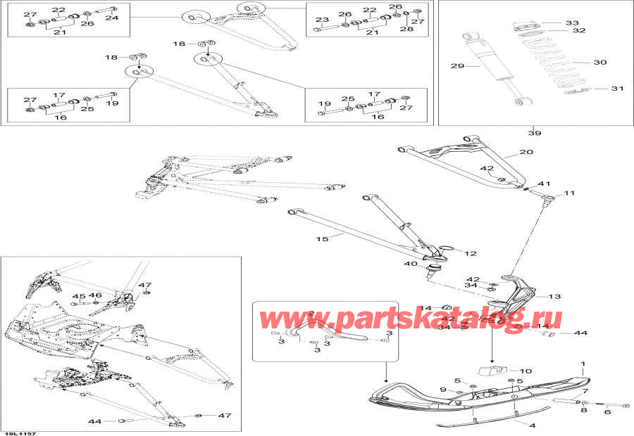 Snowmobile   - Front Suspension And Ski /    