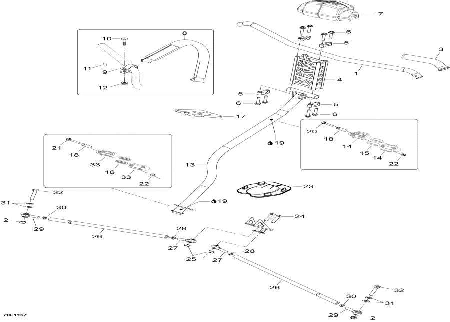 Snowmobile Lynx  - Steering System -   System