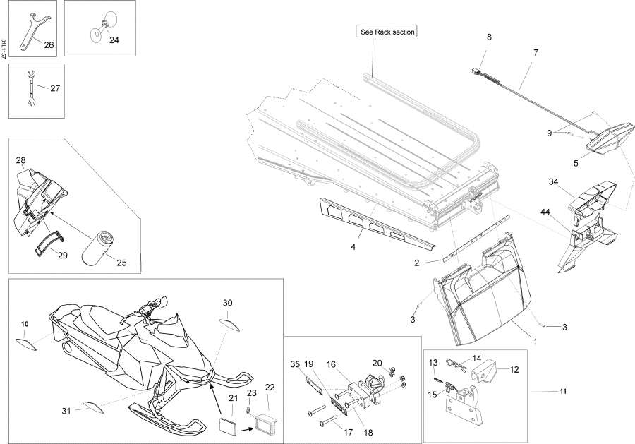 Snowmobile lynx  - Utilities