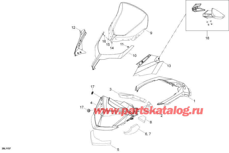��������� Lynx  - Windshield And Console - �������� ������ � Console