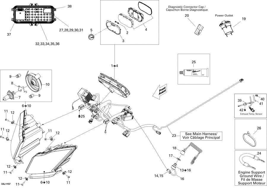 Snowmobiles Lynx  -  System - Electrical System