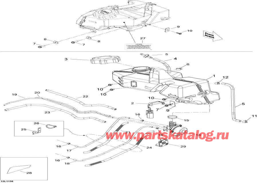 Snow mobile lynx  - Oil System - Oil System