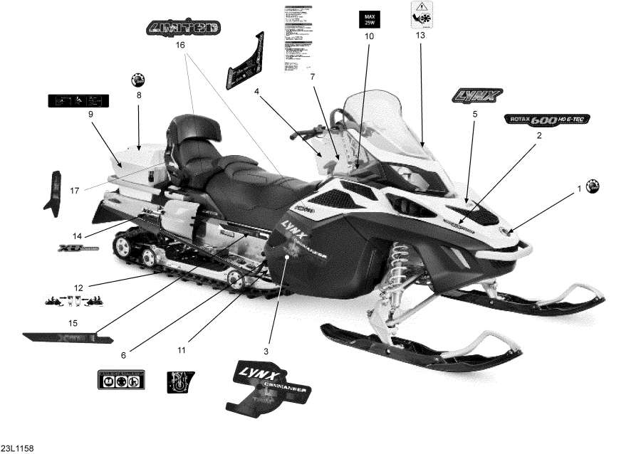 Snowmobile Lynx  -  / Decals