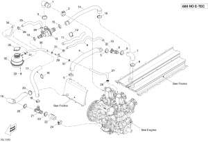 01-  System , 600ho E-tec (01- Cooling System , 600ho E-tec)