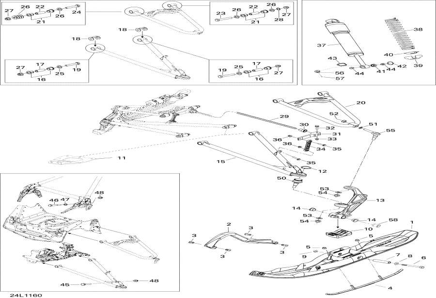 Snow mobile Lynx  -     - Front Suspension And Ski