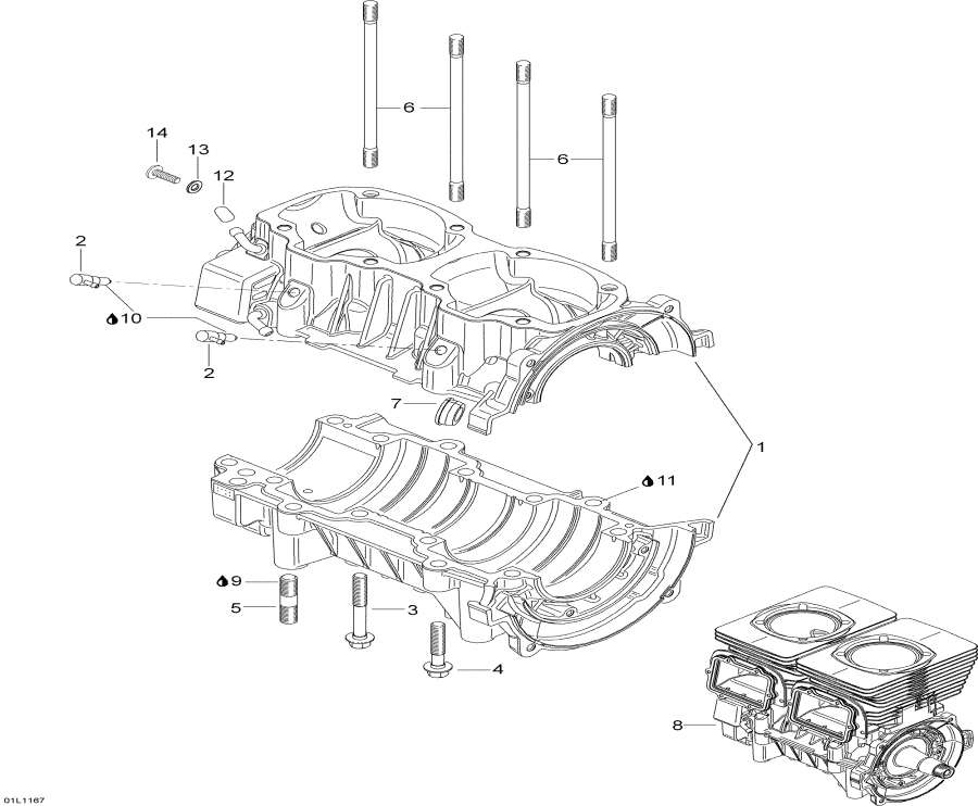 Snow mobile   -   - Crankcase