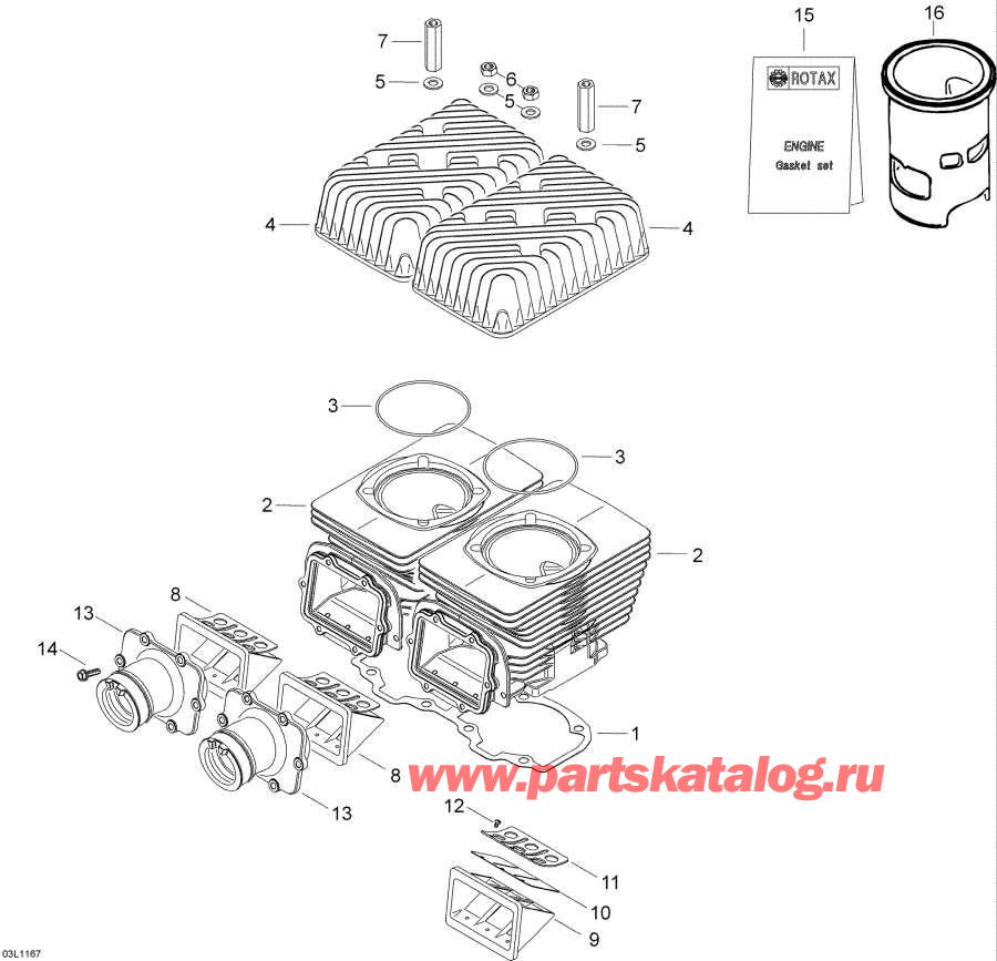 Snow mobile Lynx  - Cylinder And Cylinder Head -     