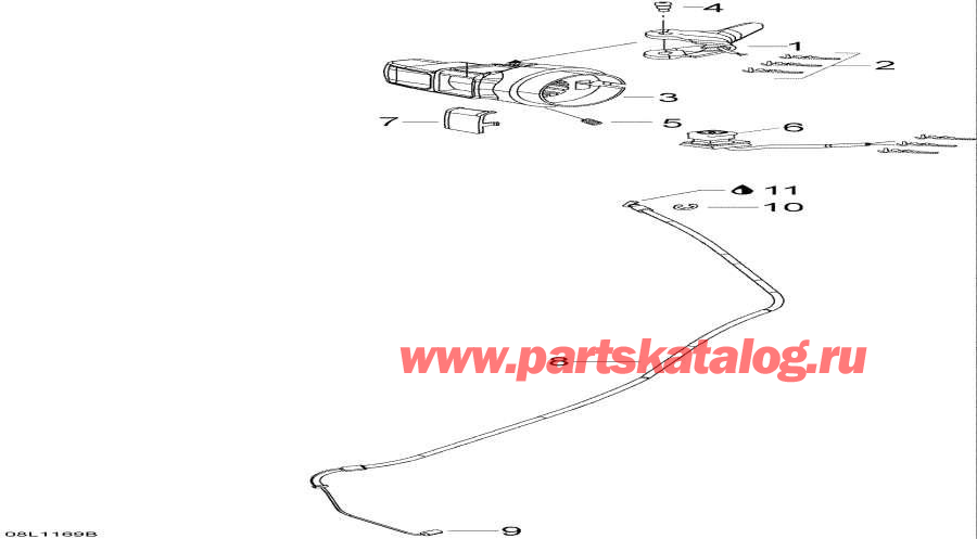  Lynx  - Throttle Handle And Housing /  Handle  