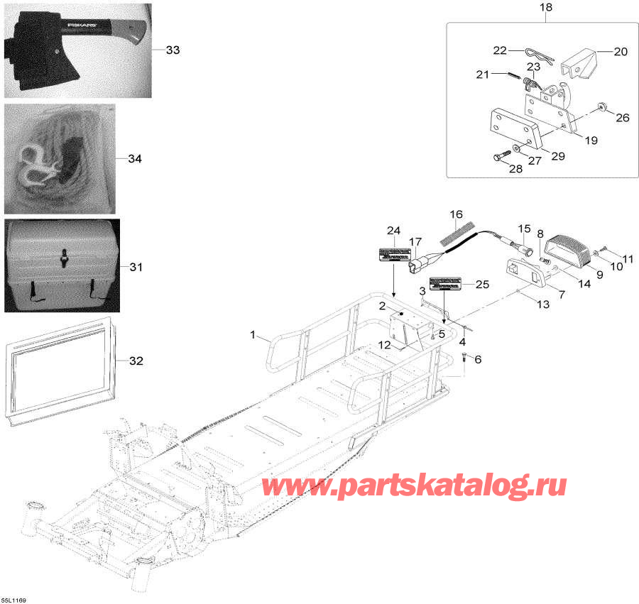 Snowmobiles lynx  - Rack