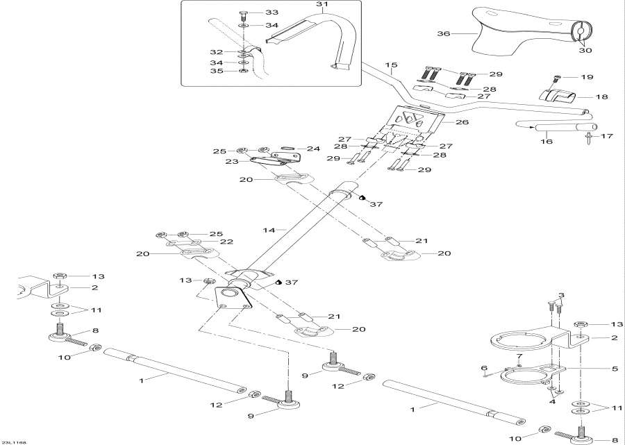 Snowmobiles lynx  - Steering System /   System