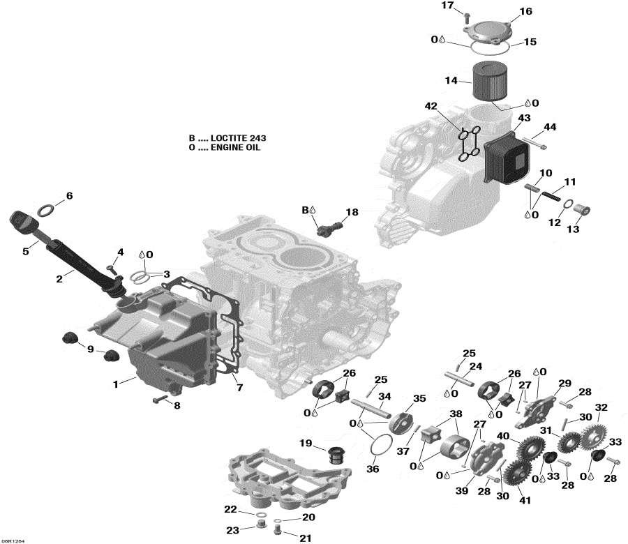 Snow mobile Lynx  -   / Engine Lubrication