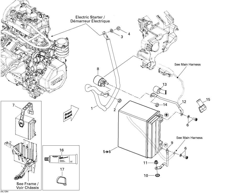 Snowmobile �����  - Battery And Starter - Battery � �������