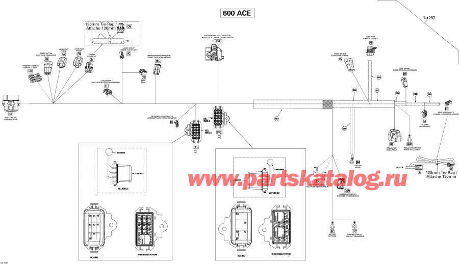 Snow mobile lynx  - Electrical Harness