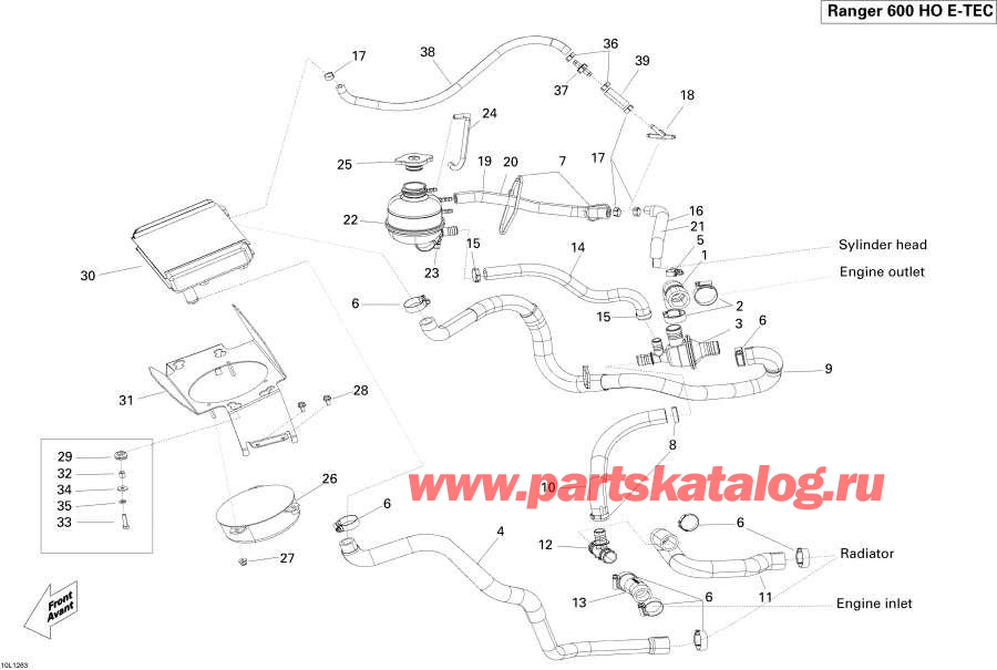 Snowmobile Lynx  -  System / Cooling System