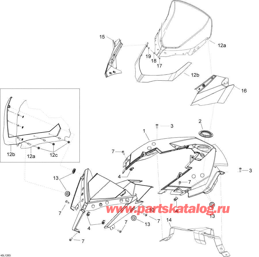 Snow mobile lynx  -    Console - Windshield And Console