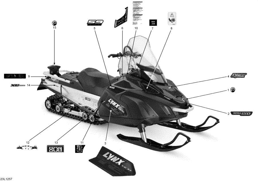 Snow mobile lynx  -  / Decals