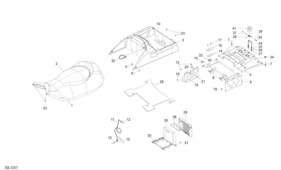 Snowmobiles   - Seat - 