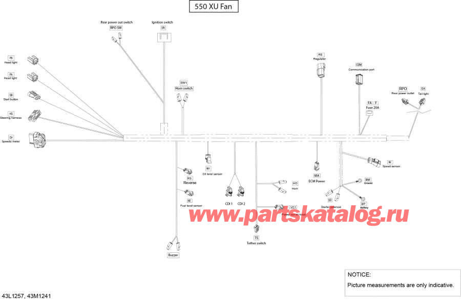 Snowmobiles lynx  - ��������� - ���� �������� - Electrical Harness