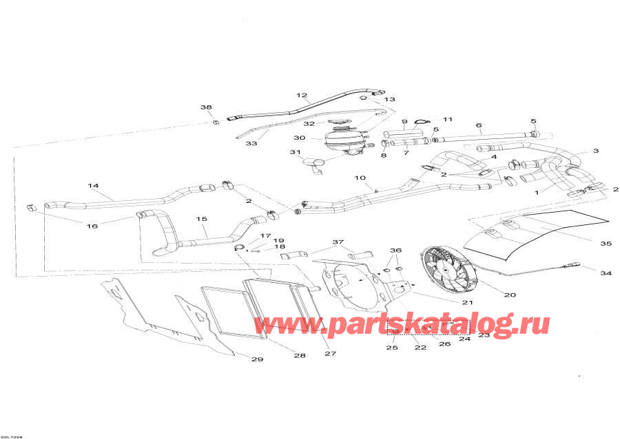 Snowmobiles Lynx  -  System / Cooling System