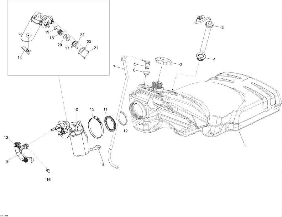 Snowmobile lynx  - Fuel System -  