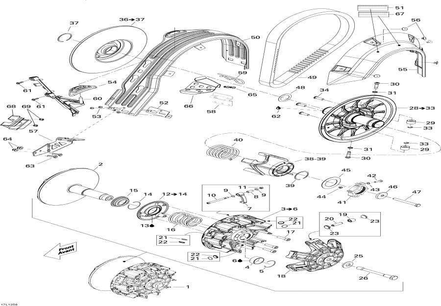 Snowmobiles   -  System,Pulley System