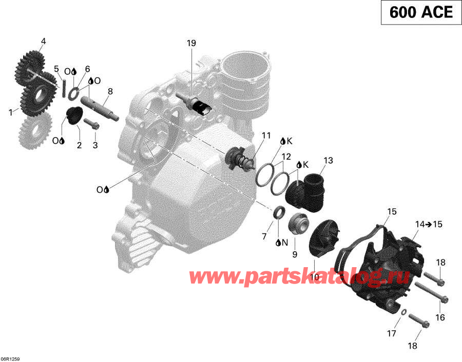 Snowmobile lynx  - Engine Cooling -  