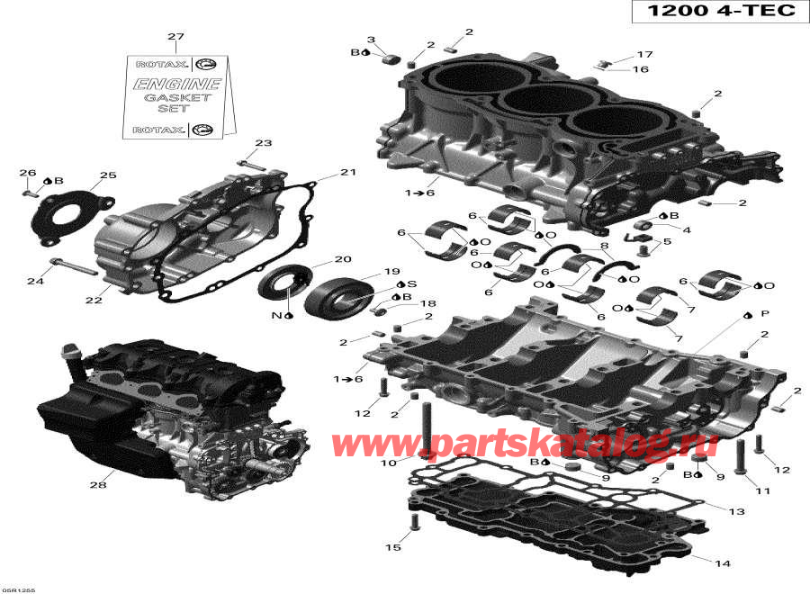 Snow mobile Lynx  - Engine Block -  Block