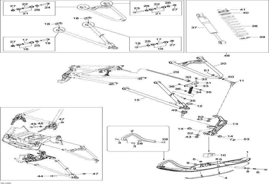 Snowmobiles lynx  -     - Front Suspension And Ski