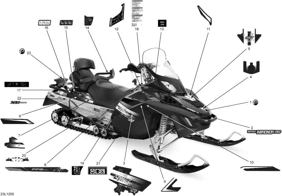 Snow mobile Lynx  -  - Decals