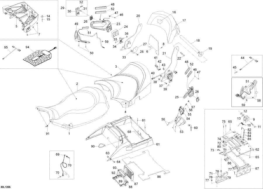 Snowmobile lynx  - Seat