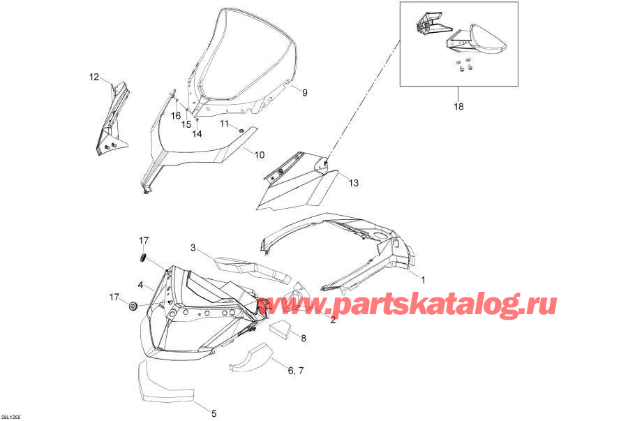 Snowmobile   - Windshield And Console