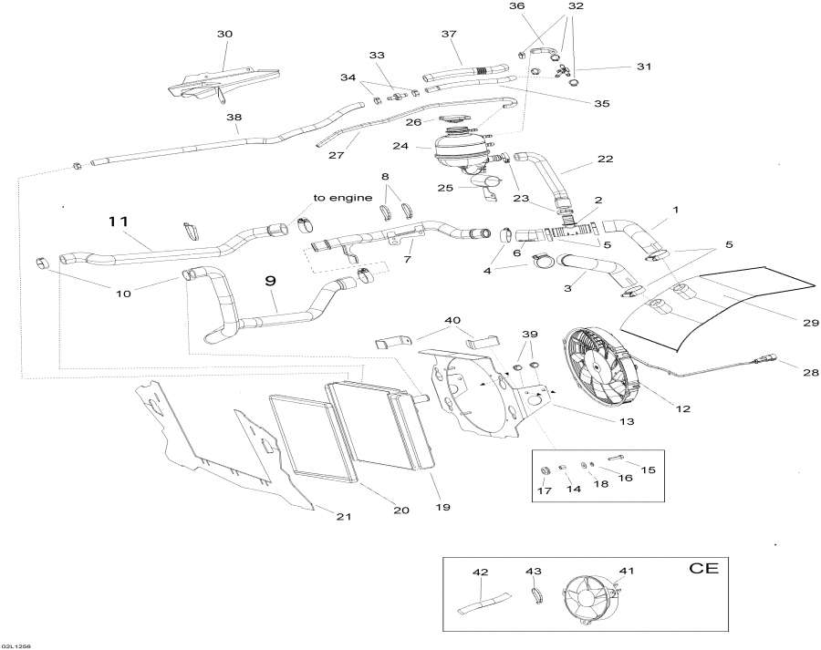 Snowmobiles Lynx  -  System / Cooling System