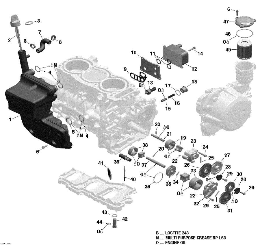 Snowmobile Lynx  - Engine Lubrication
