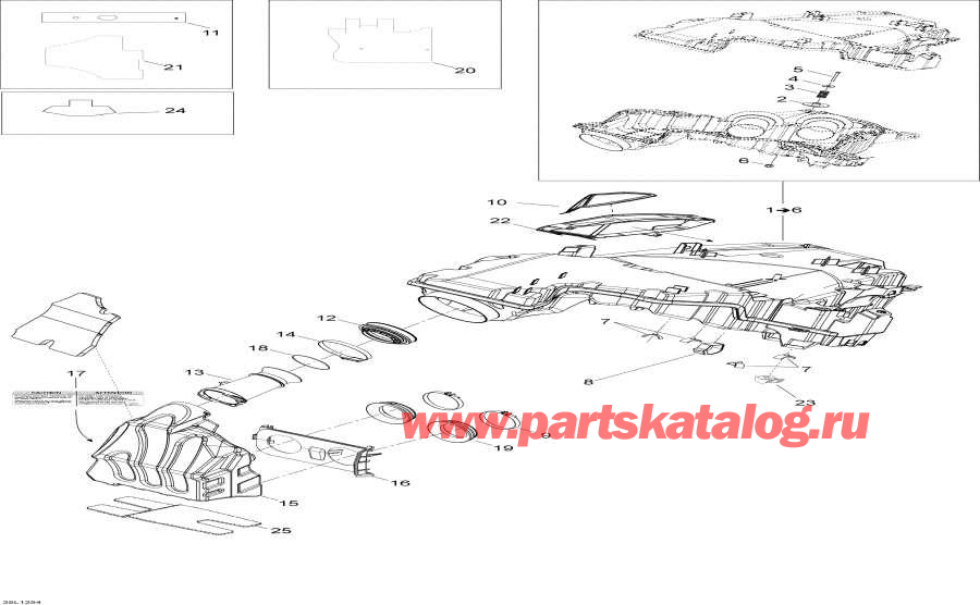 Snowmobile lynx  - Air Intake System / Air ������� ������ System