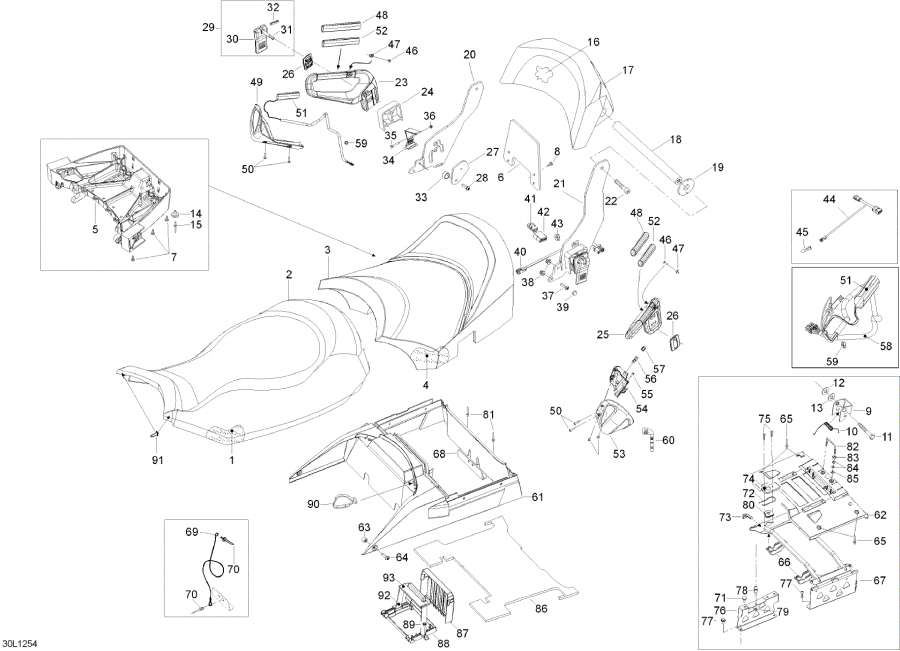 Snowmobile lynx  -  - Seat